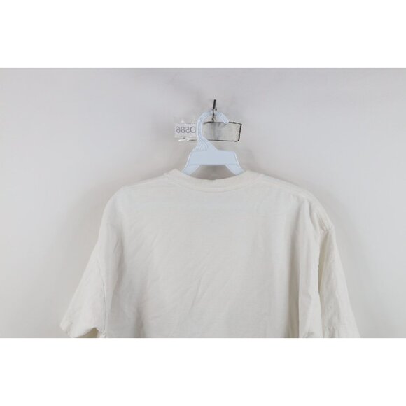 Vtg 90s Nike Mens Large Distressed Travis Scott Mini Swoosh T-Shirt White USA - Picture 13 of 14